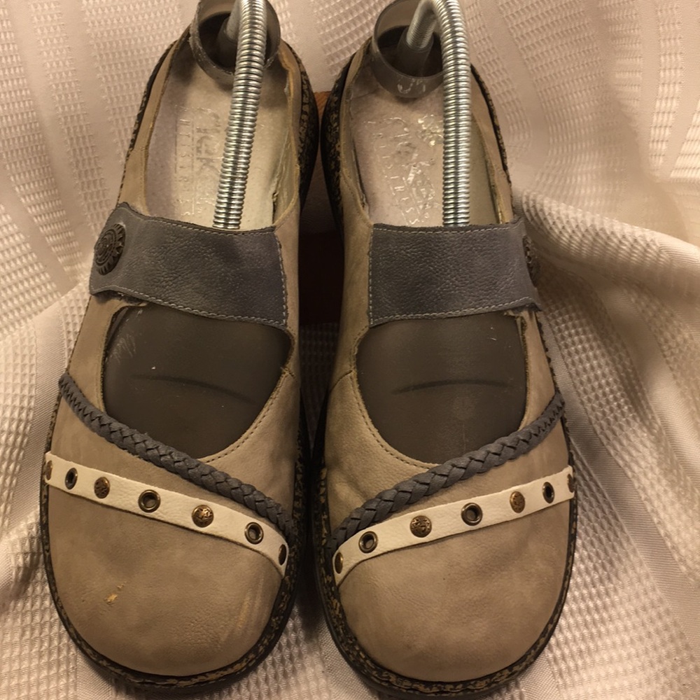 Rieker leather fun embellished maryjane slideins